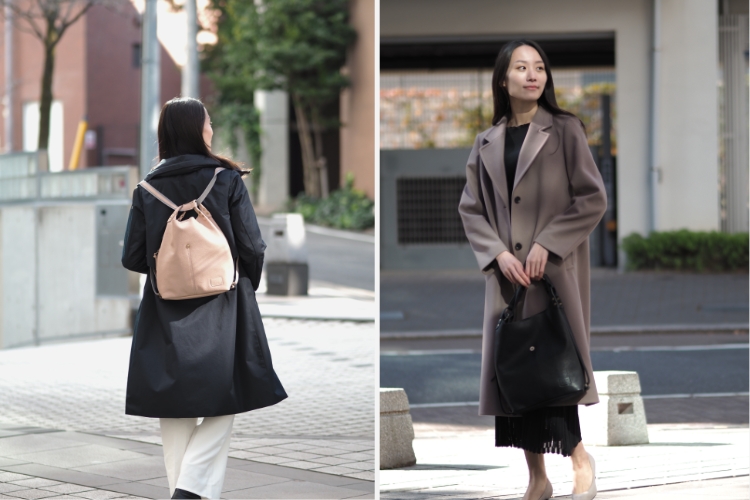 2wayリュックを使用している様子