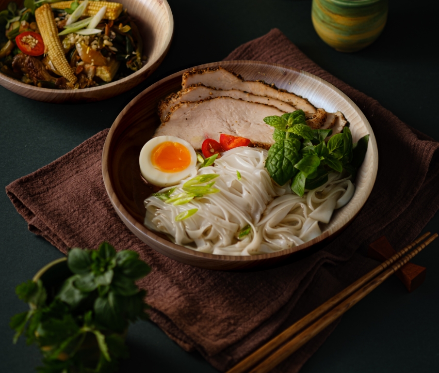 麺類がのったお皿