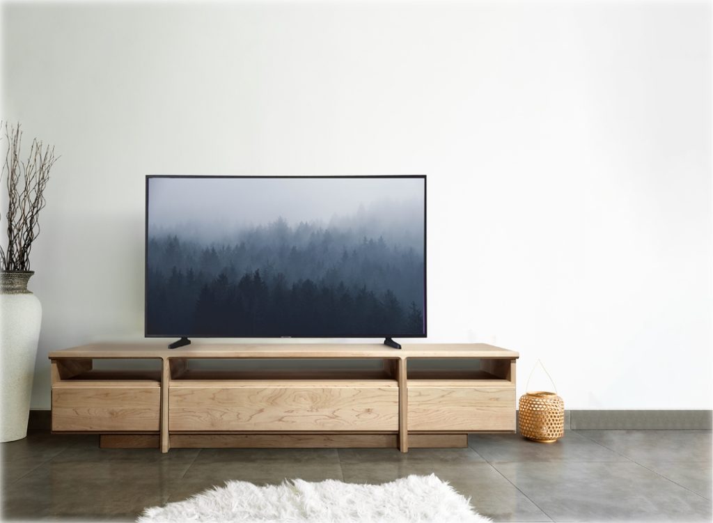 テレビ台が置かれている様子