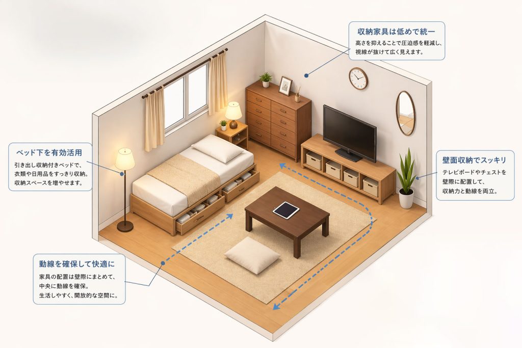 ワンルームのイラスト